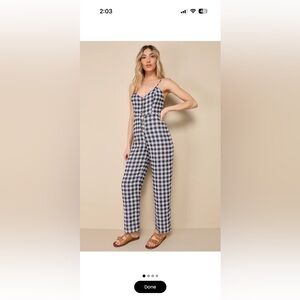 Memorable sweetness Checkered Jumpsuit